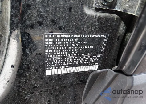 2024 Volkswagen Taos 1.5T Se z USA, uszkodzony, nr VIN 3VVVX7B2XRM125155